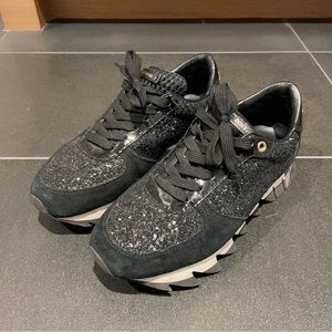 Dolce & Gabbana Black Glitter Sneakers